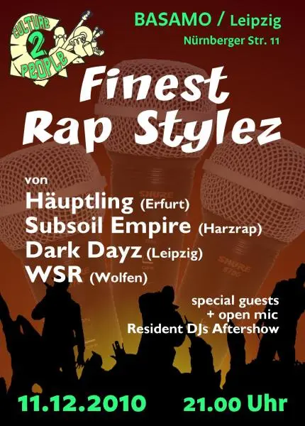 Dj Hip Hop Night+finest Rap Stylez Basamo/ Leipzig