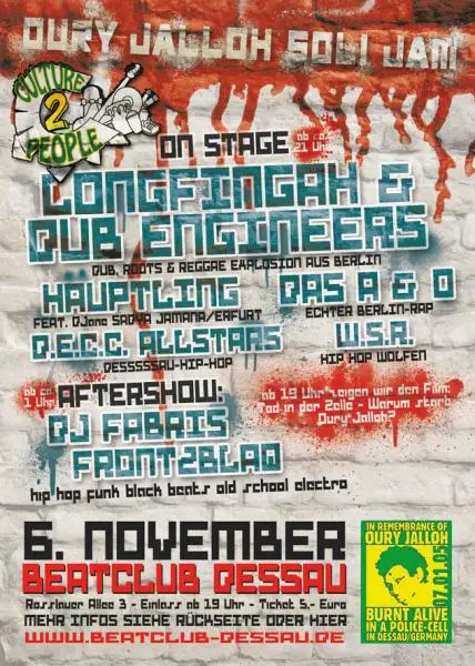 Oury Jalloh Solijam 6.11.2010 Beatclub/ Dessau